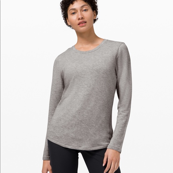 Lululemon ever ready long sleeve grey size 4 modal
